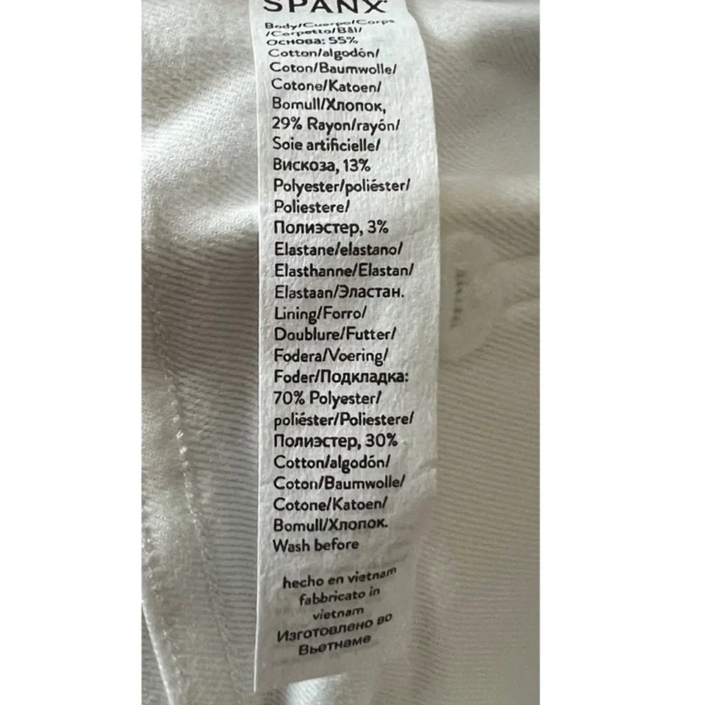 SPANX White Stretch Slimming Casual Twill Cropped Wide Leg Pant Size X-Large NWT